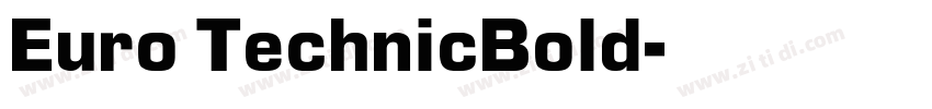 Euro TechnicBold字体转换